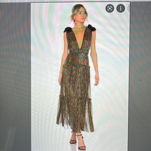 Sabina Musayev Ray Dress from Revolve in Gold